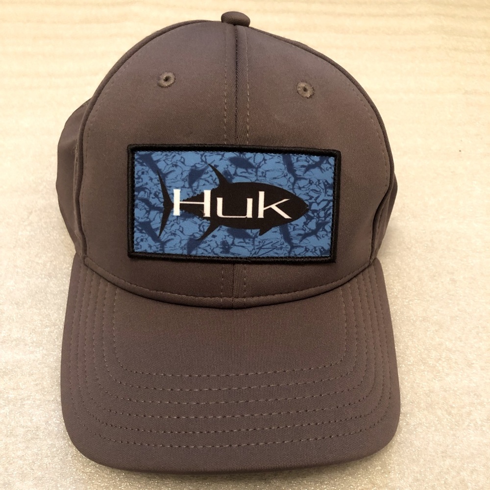 Huk Gray Flex Band Hat